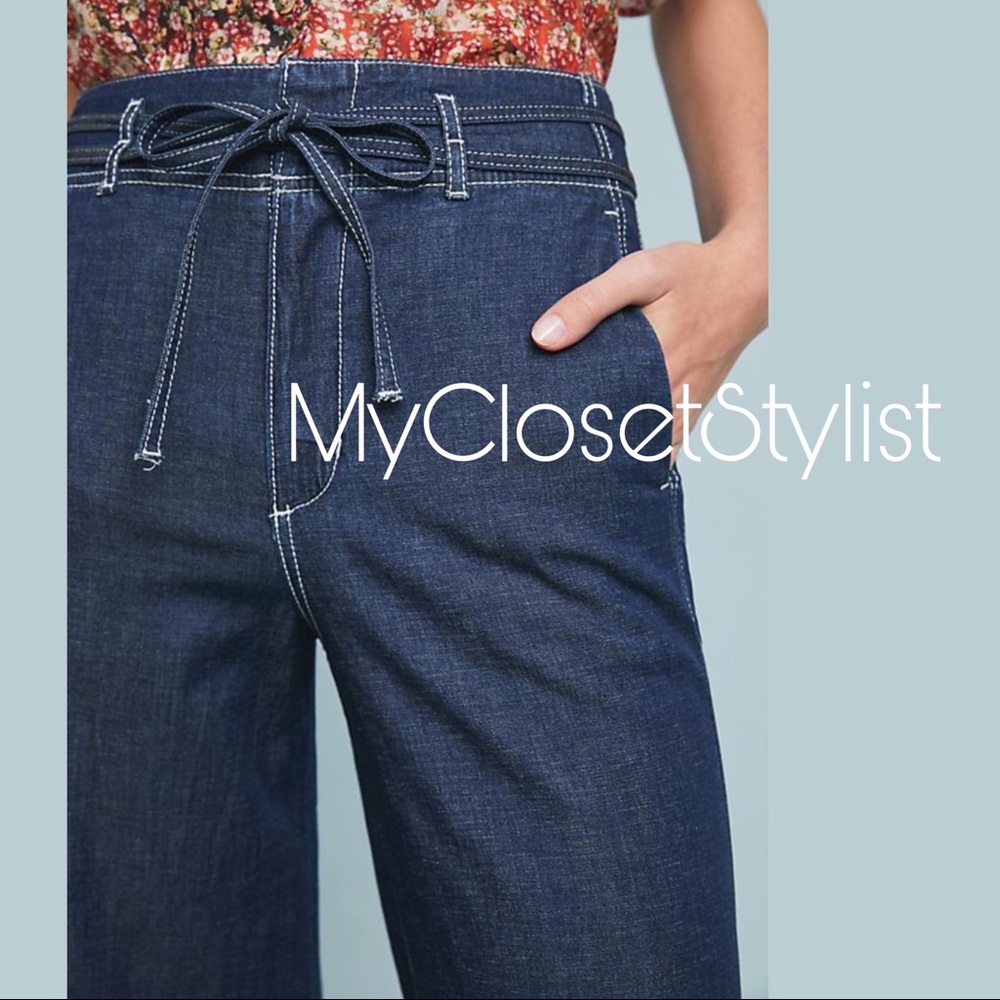 Anthropologie Pilcro Jeans NWT Wide Leg Belted Jean 26 ❤️ - Picture 3 of 5